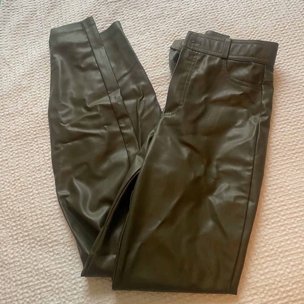 Zara leather leggings